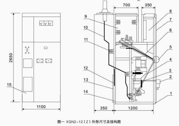 高壓環網柜結構圖